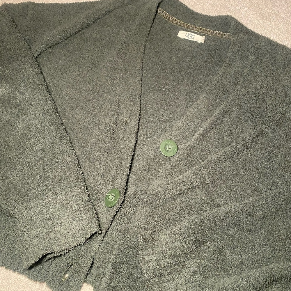 UGG Naomi Crop Cardigan in Green size XL - Picture 3 of 8